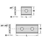 Peilis HW-HC STANDARD REPLACEABLE KNIFE (4 CUTTING EDGES 35Ā, CMT