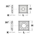 Peilis HWM 14X14X2, CMT