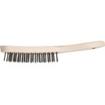 Rankinis vielinis šepetys HBU 50 Steel 5 row with wood handl 290mm 0,35mm, Pferd