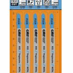 Pjūklelis siaurapjūklio metalui, 5vnt pakuotėje 75x1,2-2,6/1 75x1,2-2,6/10-21TPI, CMT